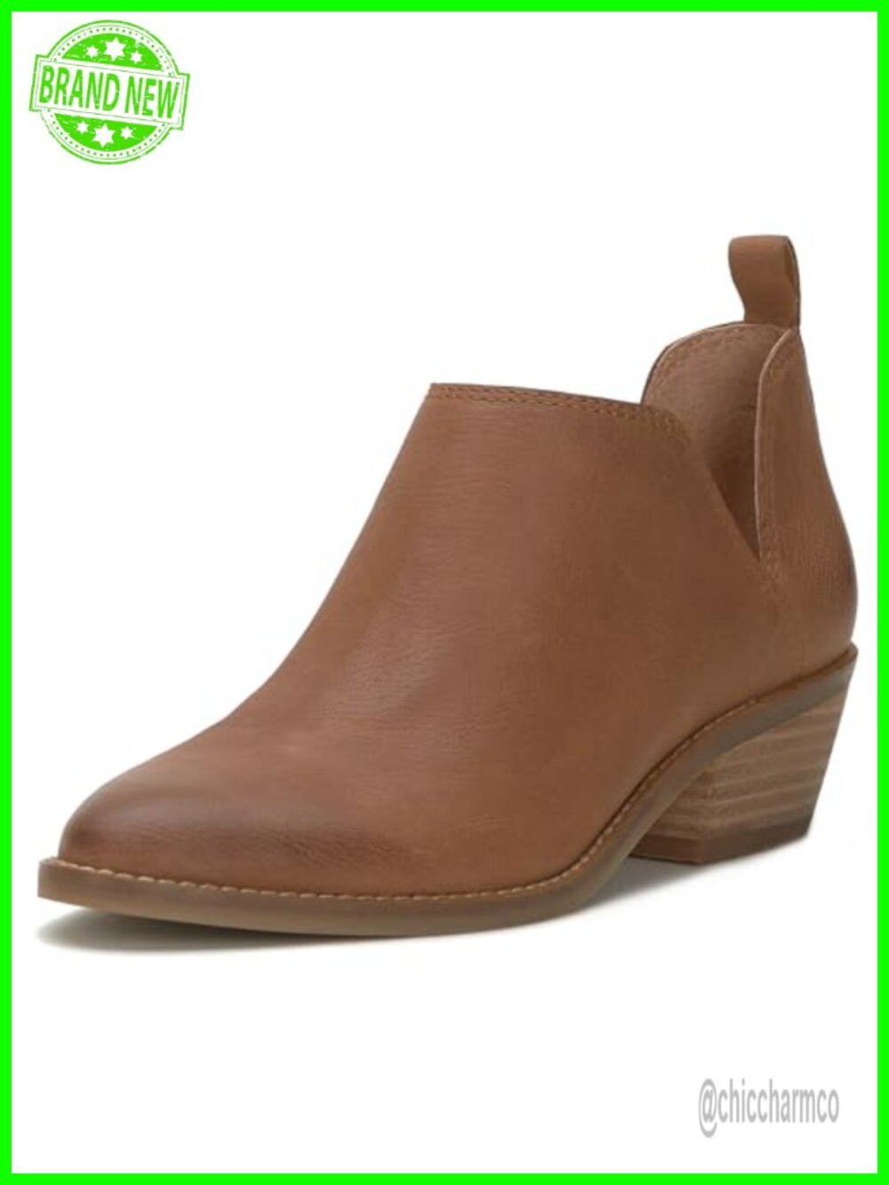 Lucky Brand Fayth Leather Ankle Booties Block Heel Memory Foam